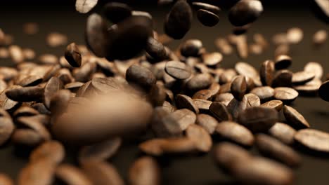 caídas de granos de café