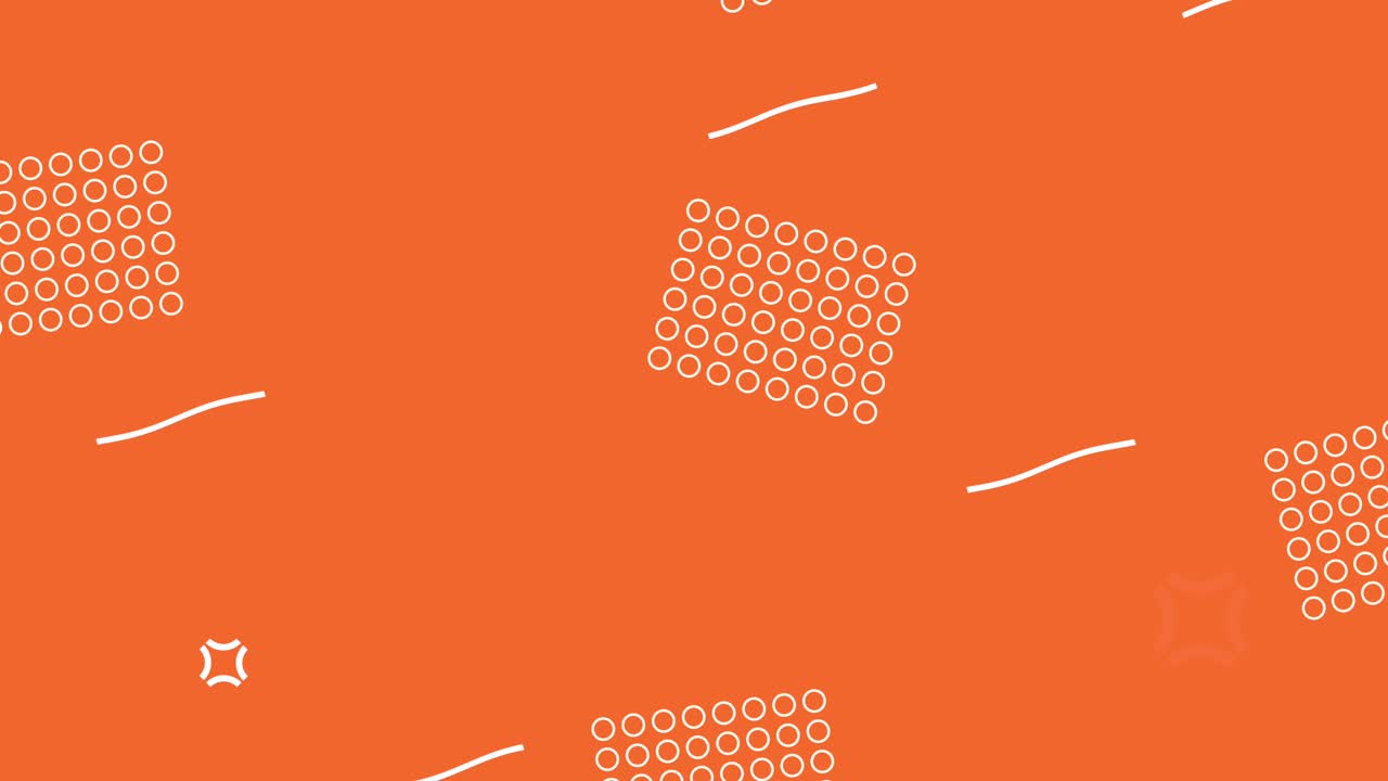 animación de fondo de estilo naranja de memphis