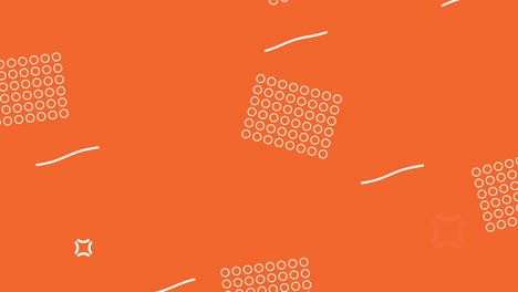 animación de fondo de estilo naranja de memphis