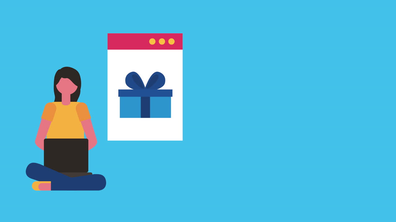 노트북과 웹 페이지를 사용하여 여성과 전자 상거래