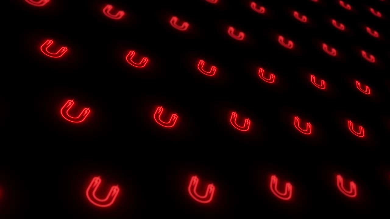 어두운 파란색 배경의 빨간 자석은 시각 움직임으로 크기를 변경합니다. 당신의 비디오에서 쉽게 사용할 수 있도록 알파 투명한 배경으로 현실적인 애니메이션을 루핑합니다.