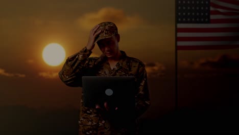 personal militar estresado por el trabajo