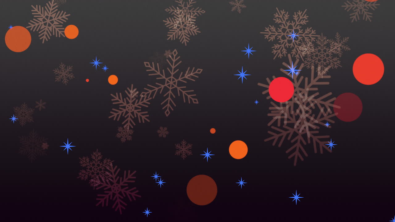 fondo oscuro adornado con una ráfaga de copos de nieve de intrincados diseños