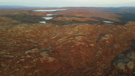 areal footage of mountain plateau in southern norway