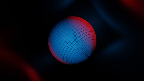 esfera abstracta con cuadrados giratorios