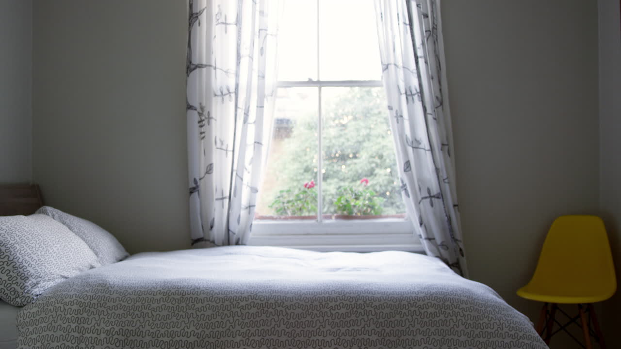 현대적인 세련된 아파트의 침실 지역