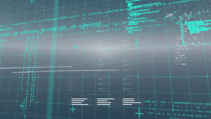 Animation of digital data processing over grid