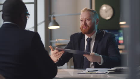 business meeting between two men
