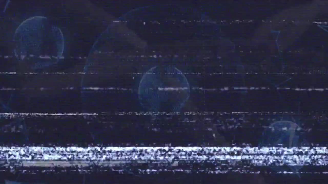 Effetto Glitch su Sfere Digitali Astratte e Forme Geometriche.