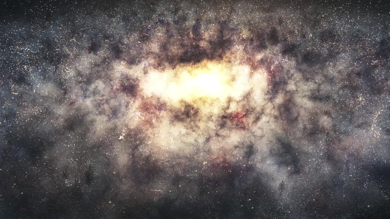 bucle de galaxia giratoria en el universo