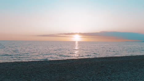 sunset beach scene