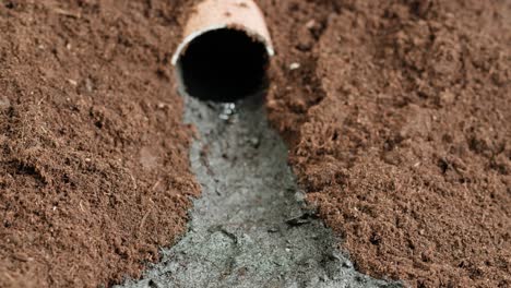 drainage pipe in soil