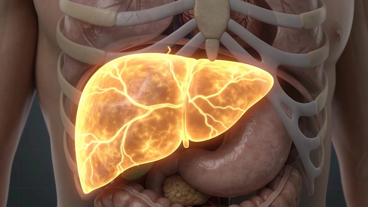 3D Medical Animation of Liver Infection Spreading to Digestive System
