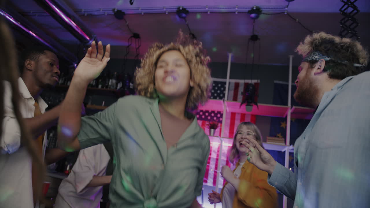 Partying Friends Dancing