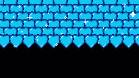 blue pixel art sparkling bubble wall backgrounds