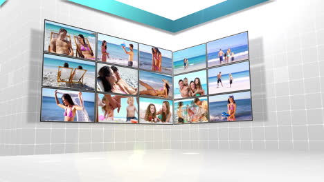 Varios-Clips-Diferentes-De-Personas-En-La-Playa