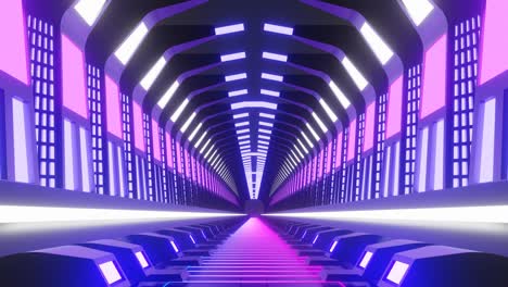 neon sci-fi tunnel motion.