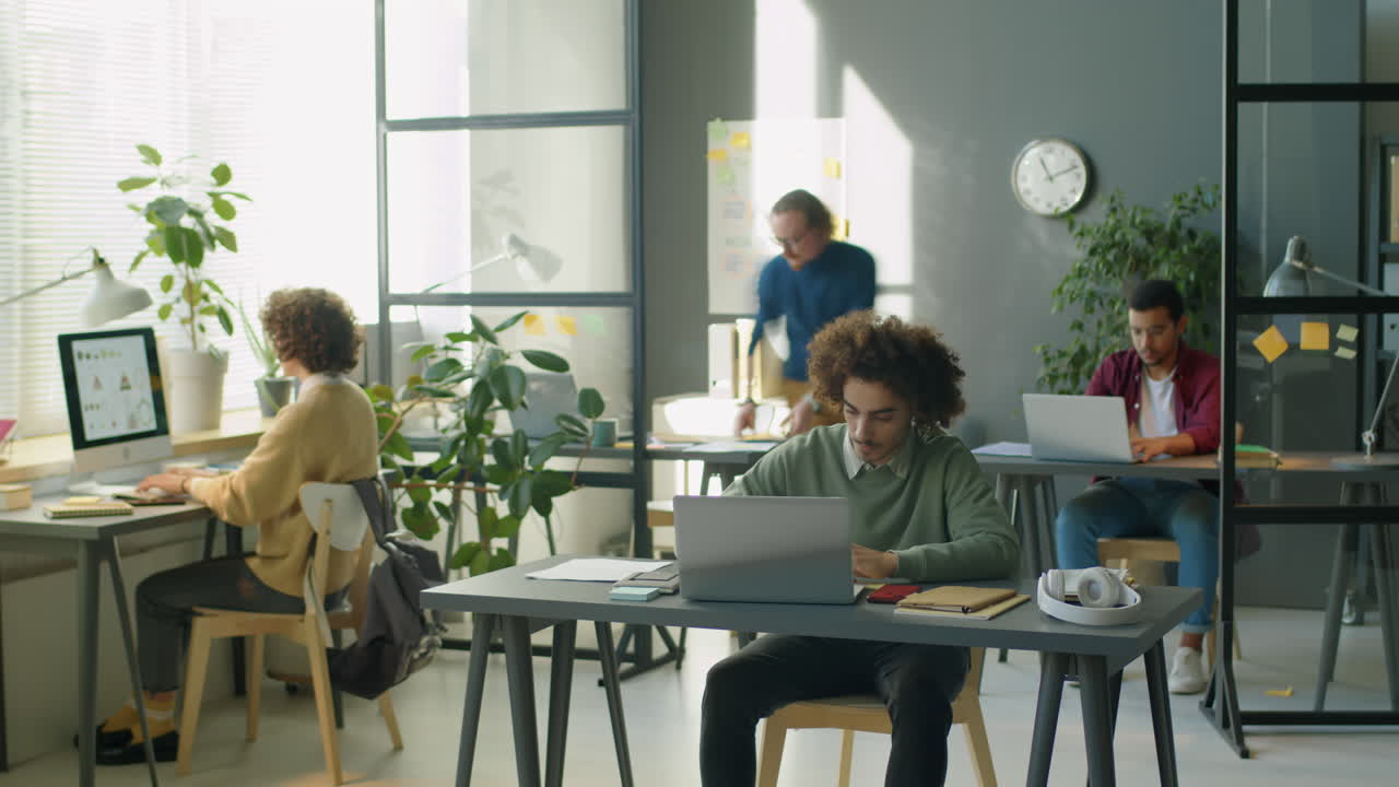 Timelapse of Business People Working in Office