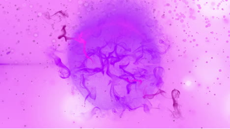 purple smoke forming a globe against pink background