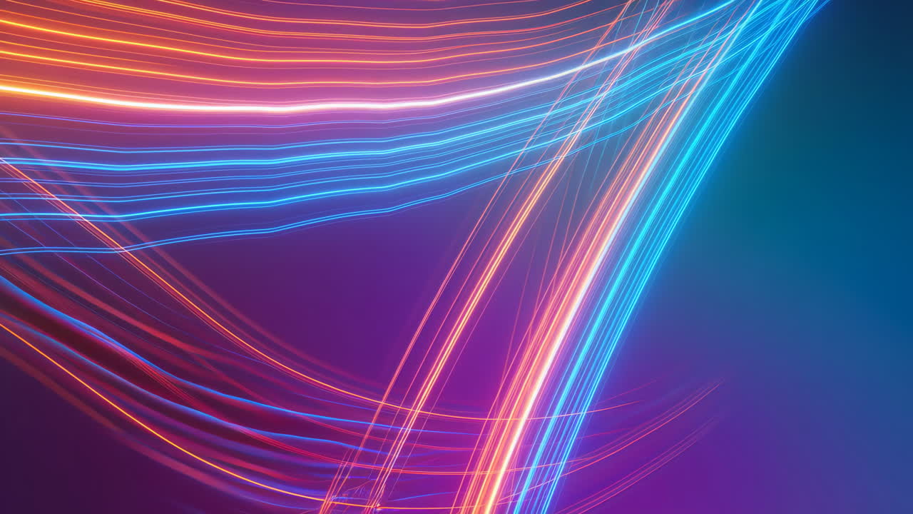 Abstract Neon Light Trails