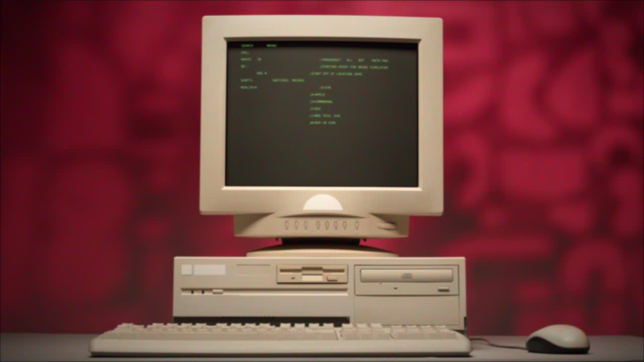 빈티지 데스크탑 컴퓨터