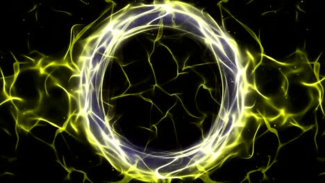 magical particles ring abstract background, animation, rendering, loop