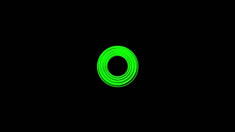 fondo negro con círculos en espiral en movimiento