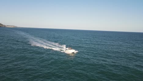 Aerial-views-of-boats-sailing-in-the-coast-nearby-Barcelona