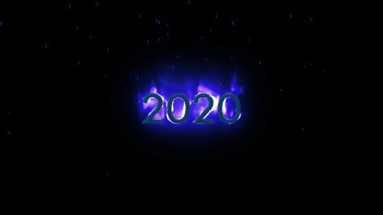 2020 apareciendo en el número de fuego púrpura