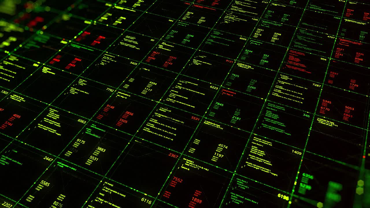 visualización de cuadrícula de interfaz digital