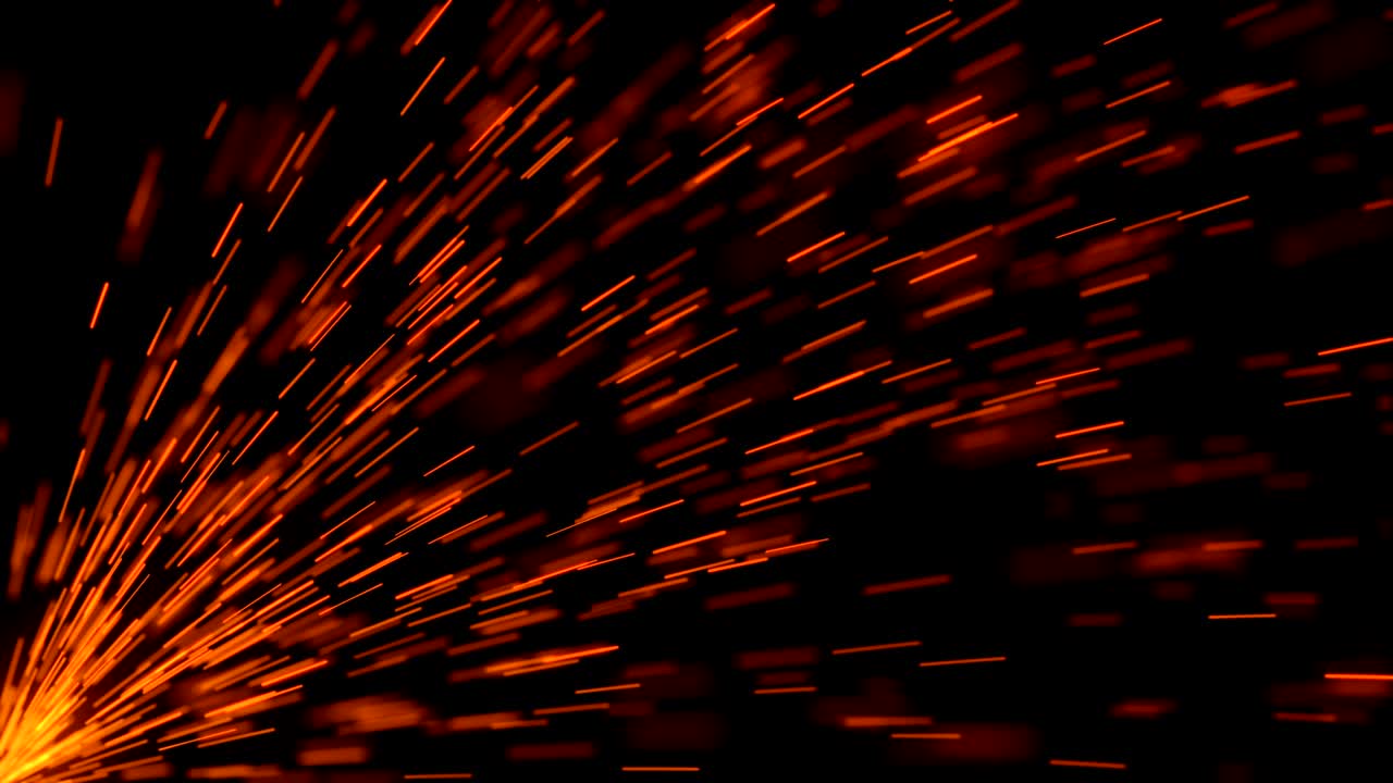 chispas volando hacia el lado en cámara lenta