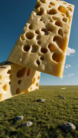 surreal cheese landscape