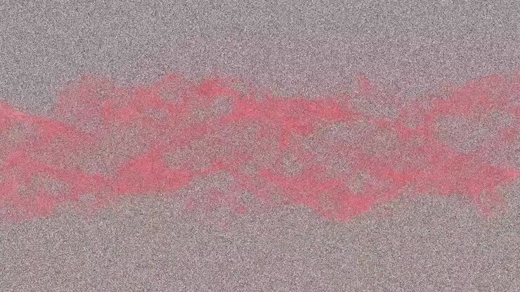 Animation of multiple green leaves falling over brown forest