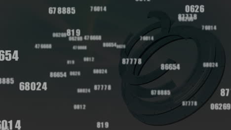 animación del procesamiento de datos sobre círculos