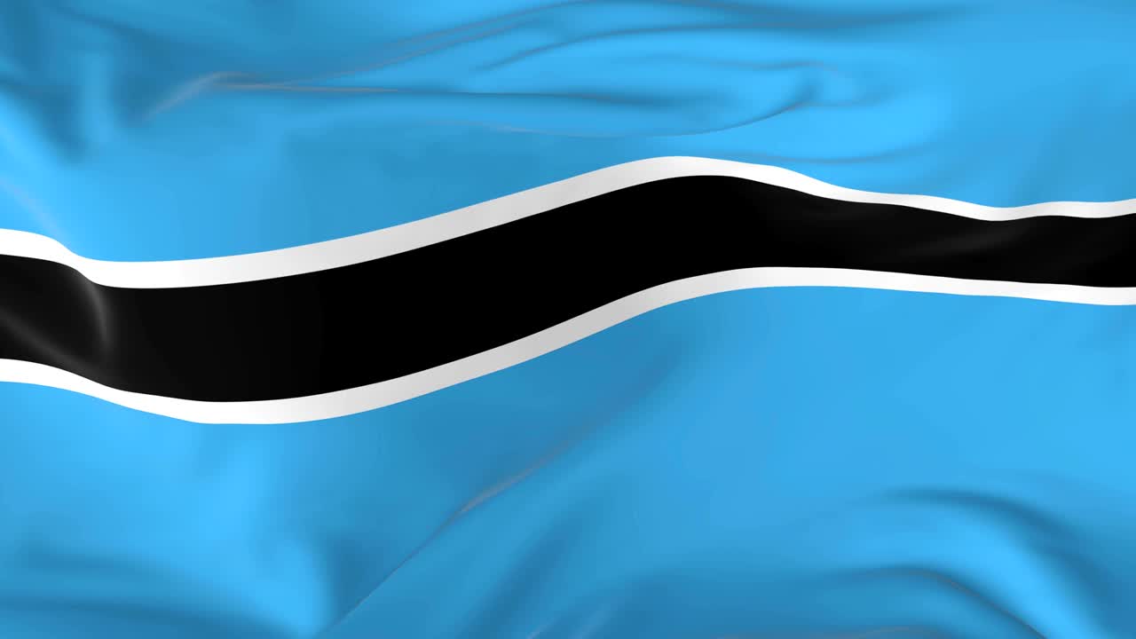 배경으로 루프 발을 흔들고 있는 보츠와나