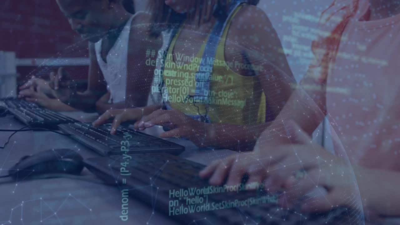 animation de graphiques sur divers élèves à l'aide d'ordinateurs