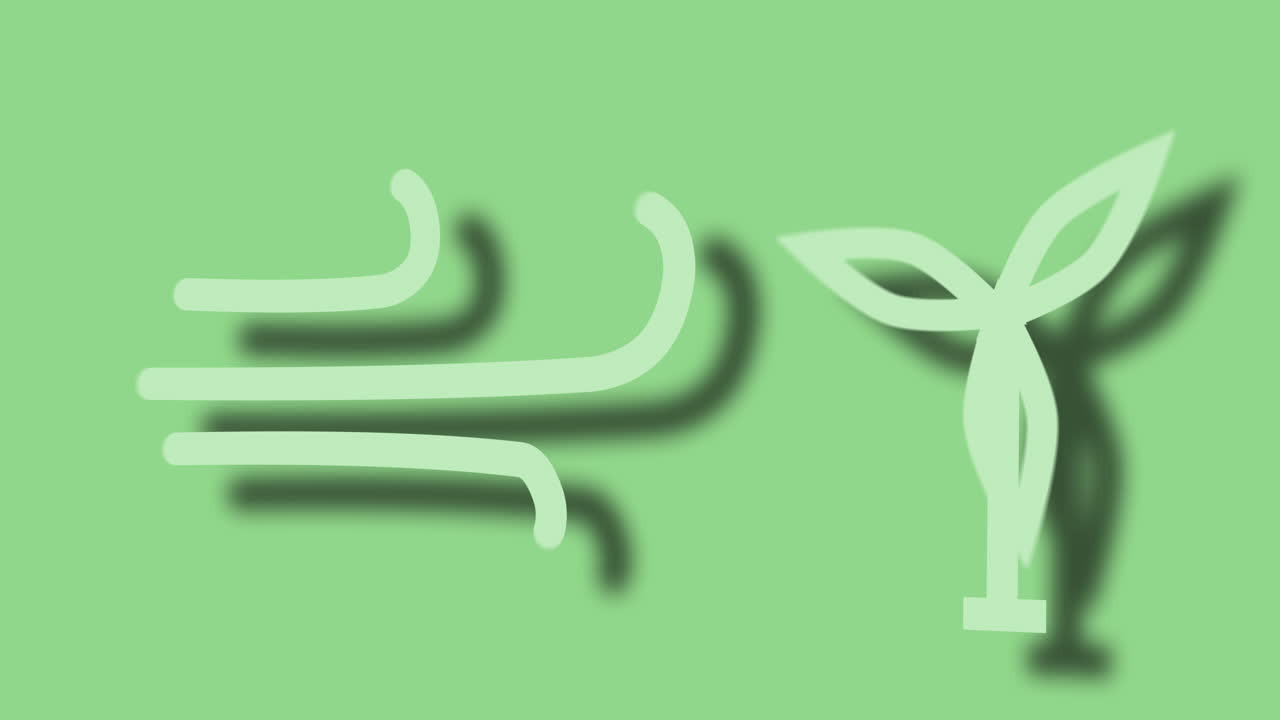 풍력 에너지와 풍차 일러스트레이션