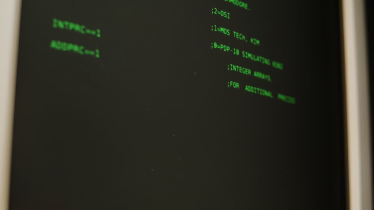 Vintage Computer Terminal Screen