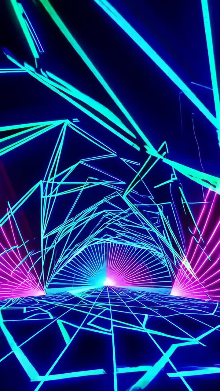 el túnel del ciberpunk de neón