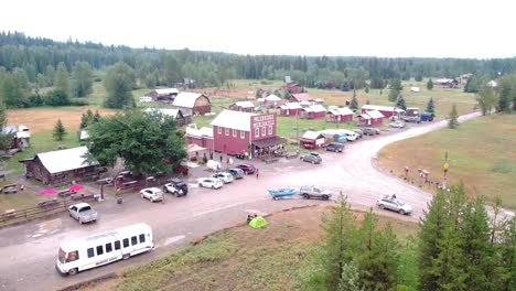 Polebridge-Tienda-Mercantil-North-Fork---Glaciar-Np---Dron