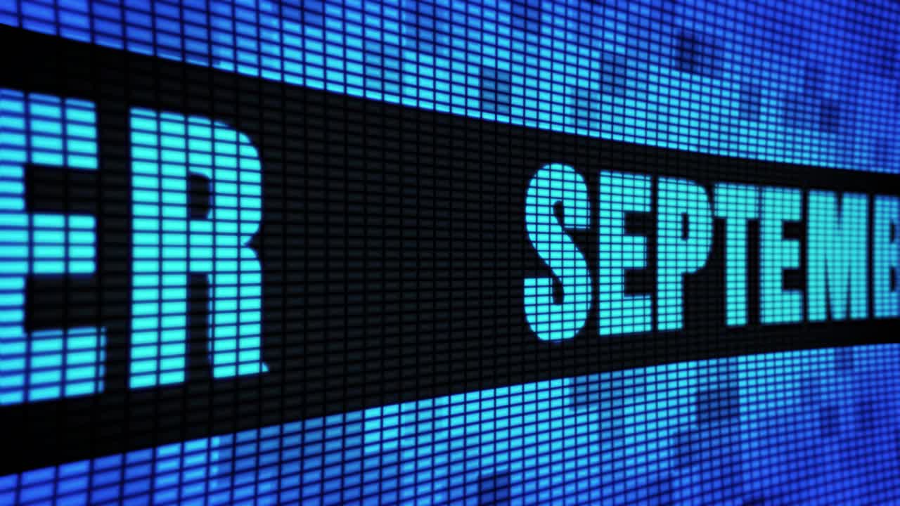 Settembre su un display LED