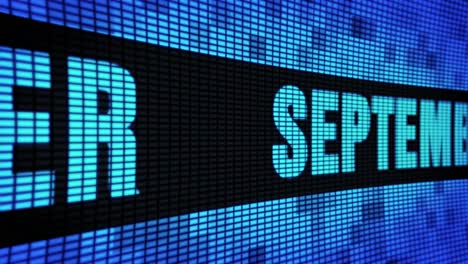 september on a led display