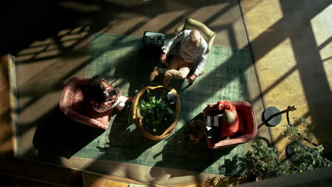 people in a meeting area