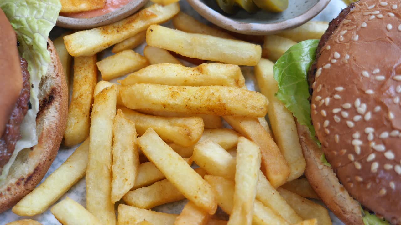 Burger and Fries