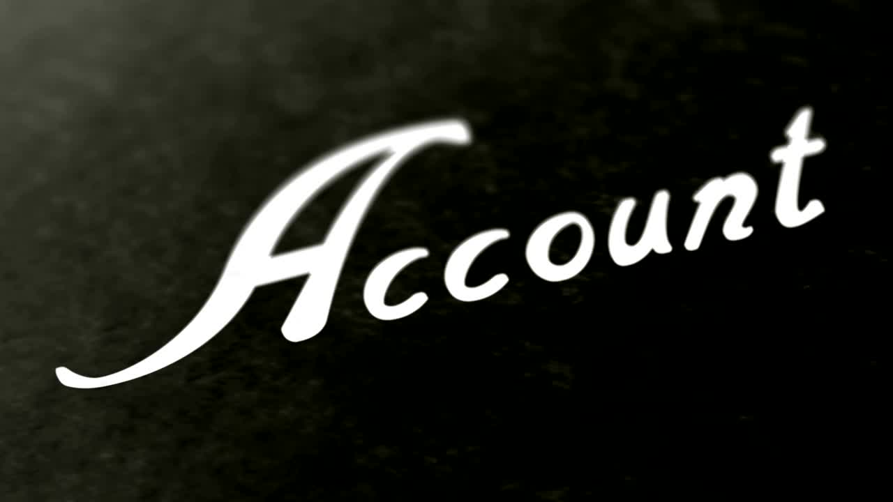 "Account" on the page. Looping footage has 4K resolution.