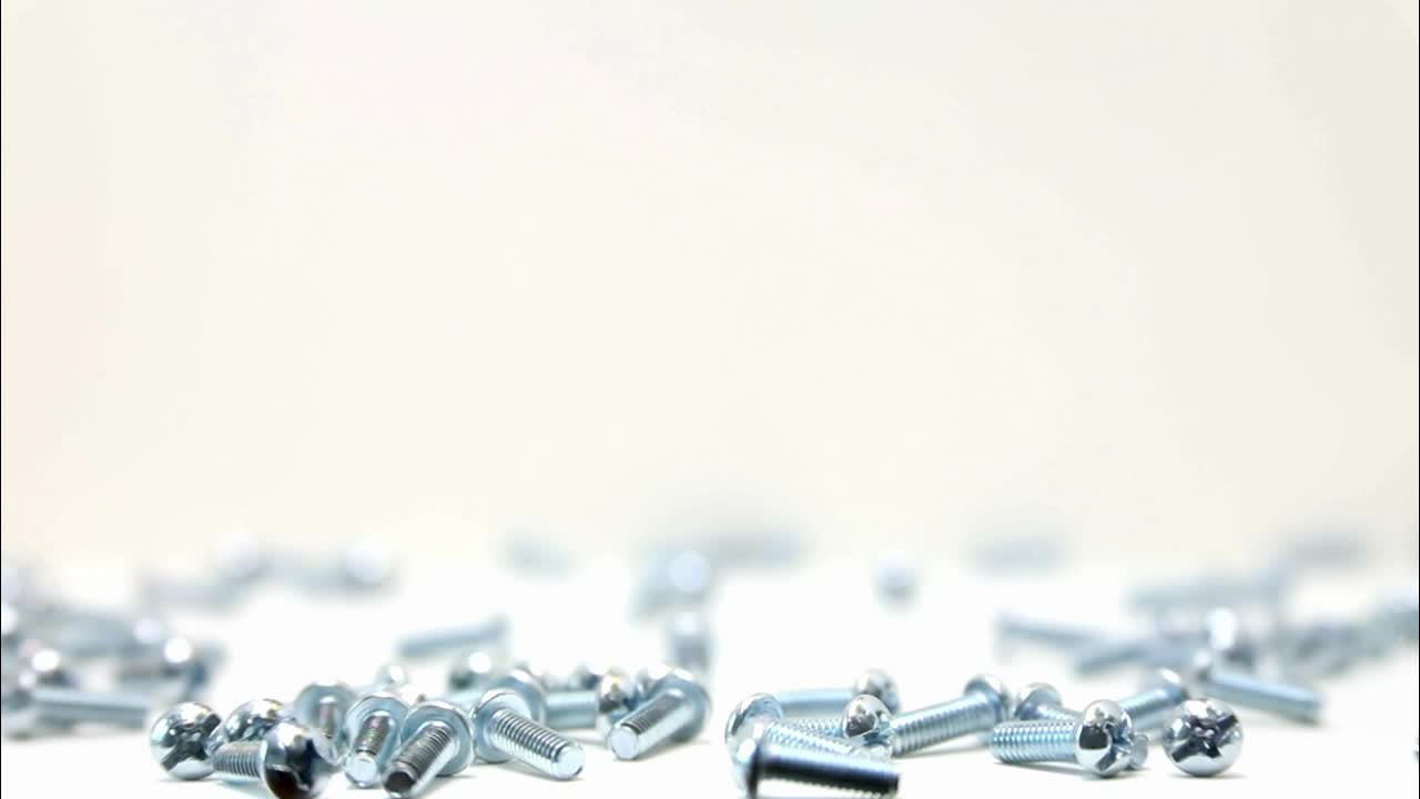 Screws on a White Background