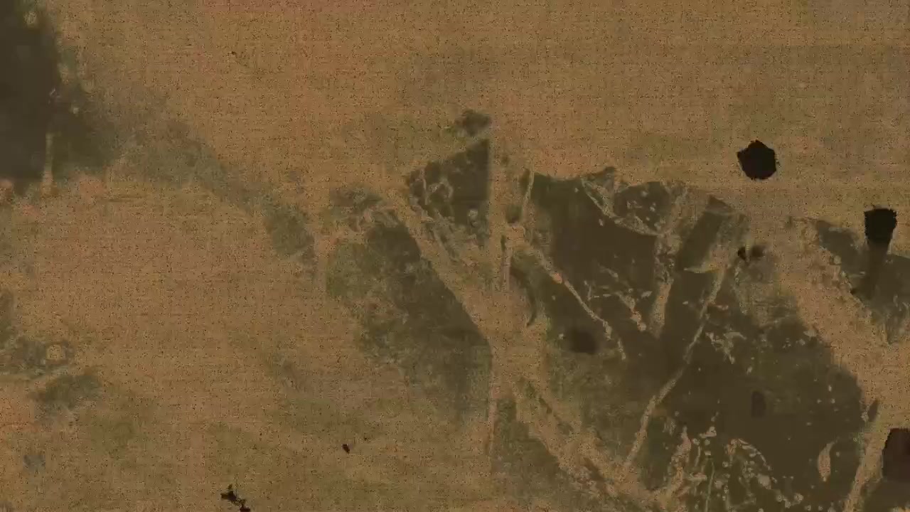 Abstract Grunge Texture with Flickering Film Grain Overlay