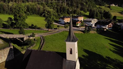 the ancient museum of fort kaprun with a view of alpine glockner group in salzburg, austria