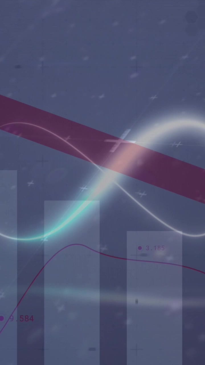 Animation of data processing over shapes