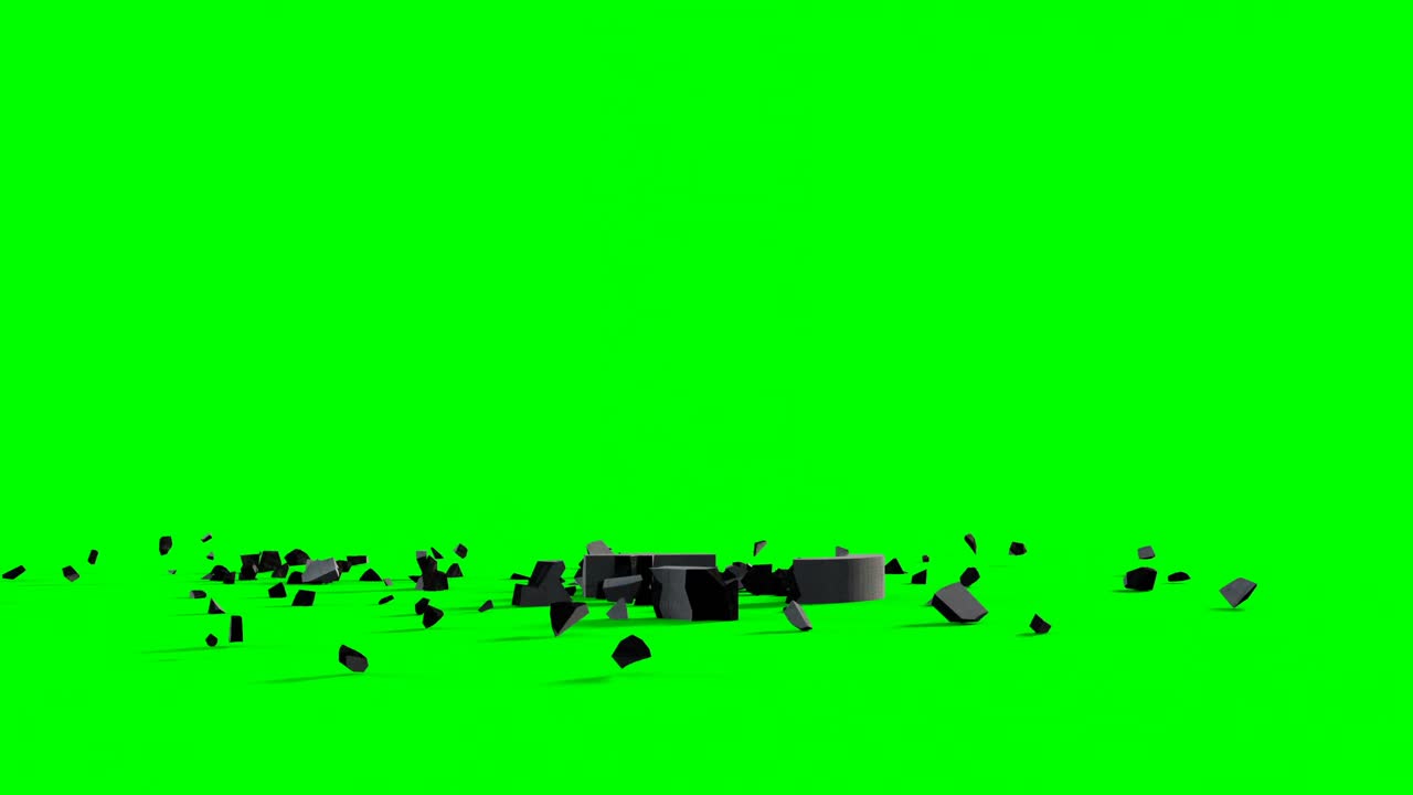 Pound sign falling against green screen